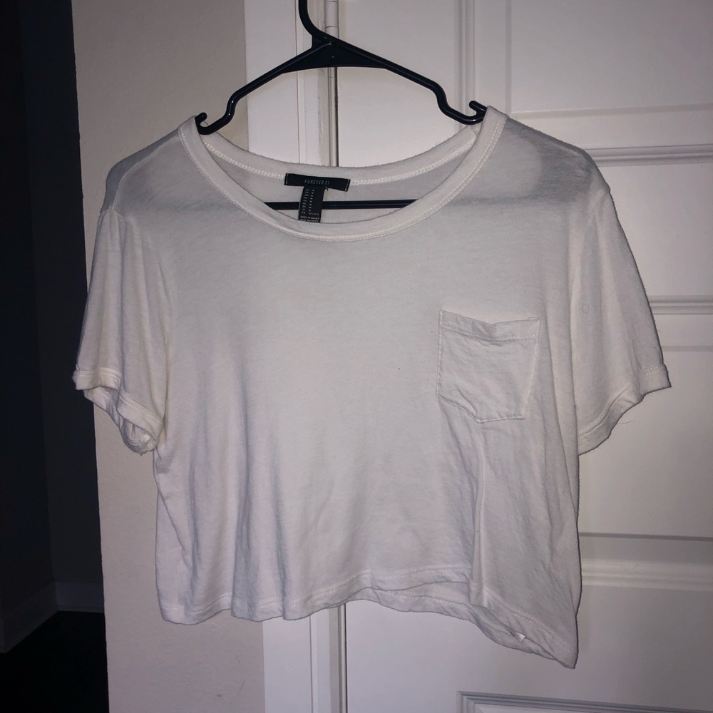 White crop top